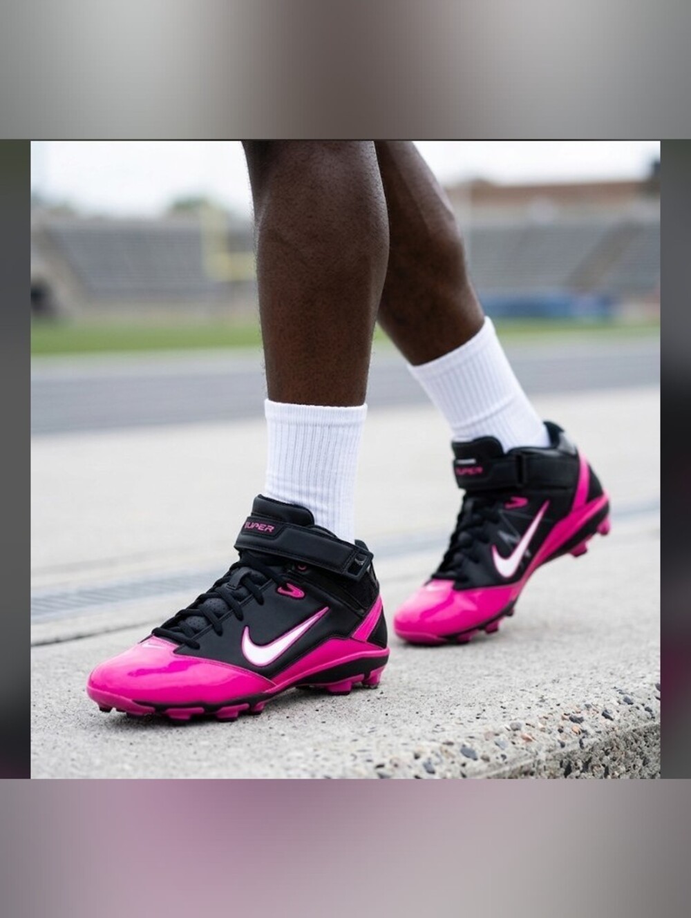 Breast Cancer Awareness Nike Men 11 Pink Zoom Air LT Super Bad TD BCA Cleat 2010
